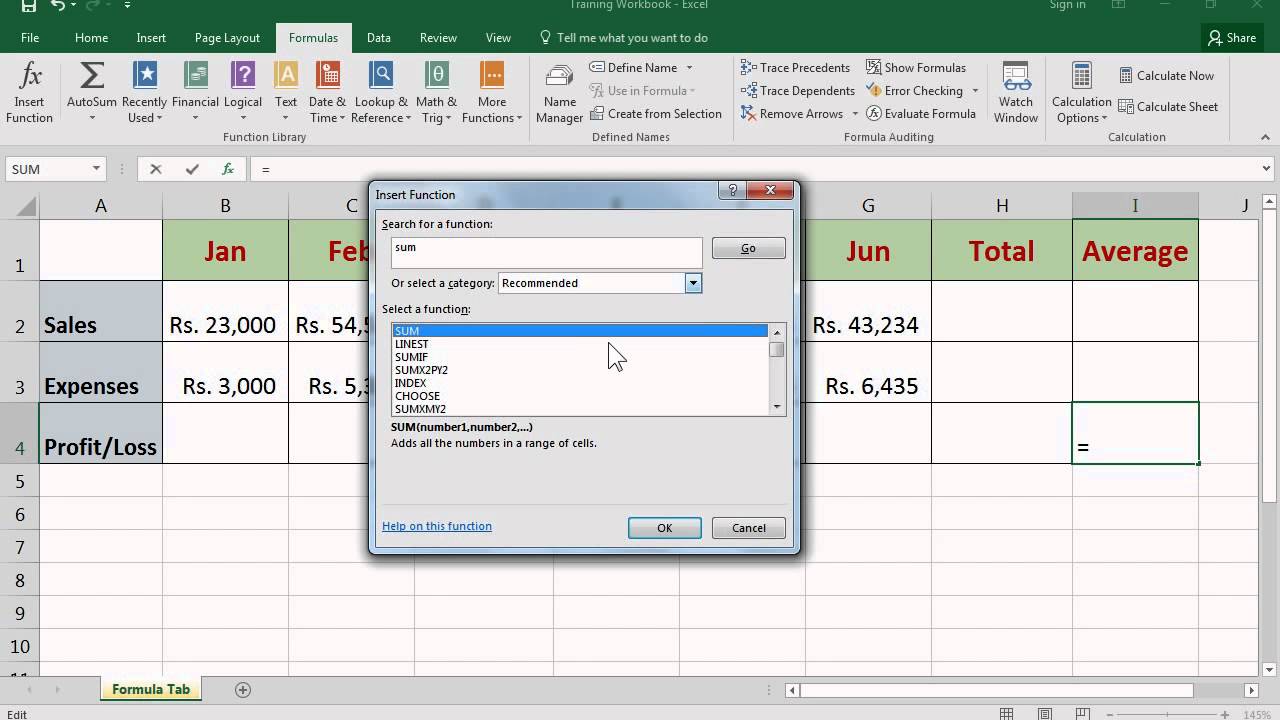 home function on a mac for excel 2016